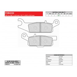 Τακάκια Ferodo FDB2230SG (FA444)(FD429) Τακάκια Ferodo FDB2230SG (FA444)(FD429)